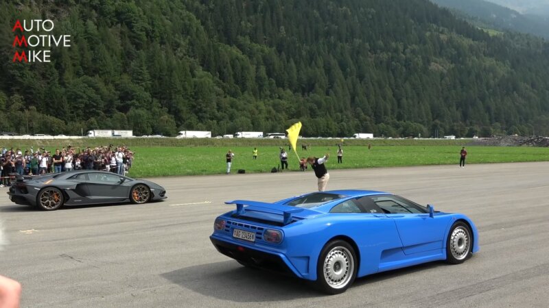 bugatti eb110 vs aventador